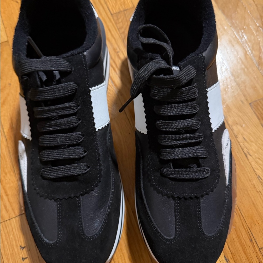 Tom Ford Black and White Men's Sneakers size 9-9.5 - Picture 2 of 5